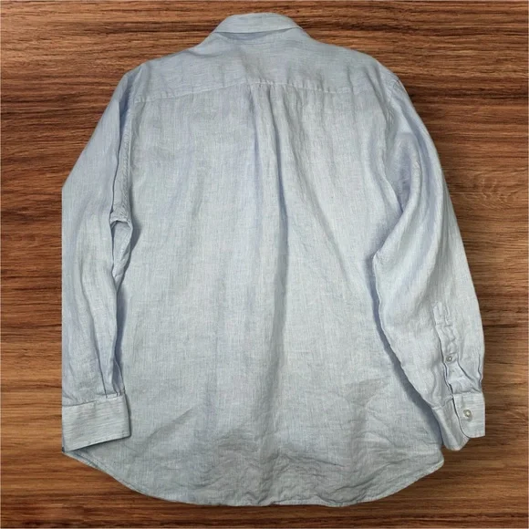 Vineyard Vines Men’s Classic Fit Tucker Shirt. 100% Linen. Blue. Large - Picture 3 of 11